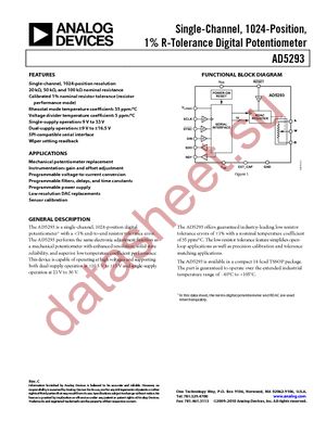 AD5293BRUZ-100-RL7 datasheet  